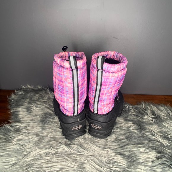 Northside pink plaid snow boots thermolite size 5 - Picture 4 of 5